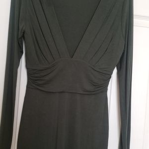 Olive Green Form Fitted Dress